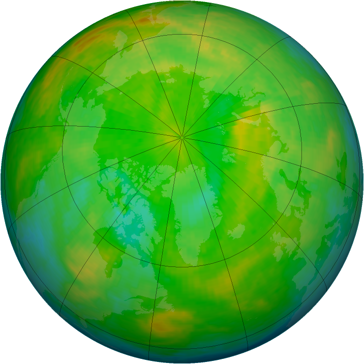 Arctic ozone map for 31 May 1993